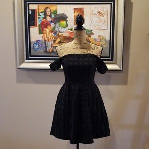 ASOS black off shoulder cocktail dress Rk:5:319